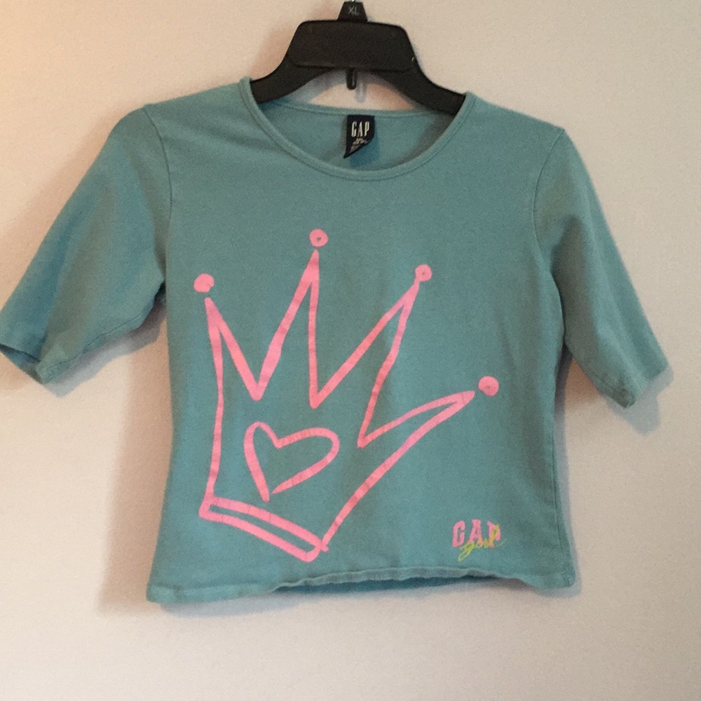 Gap blue princess short sleeve shirt Sz 14-16 xxl